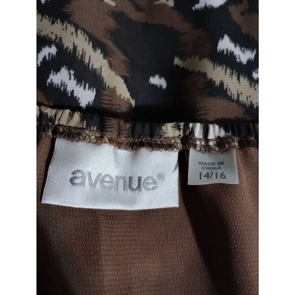 Ruffled Sleeveless Top Brown Aztec Print Blouse Sleeveless Casual Tank - Picture 5 of 7